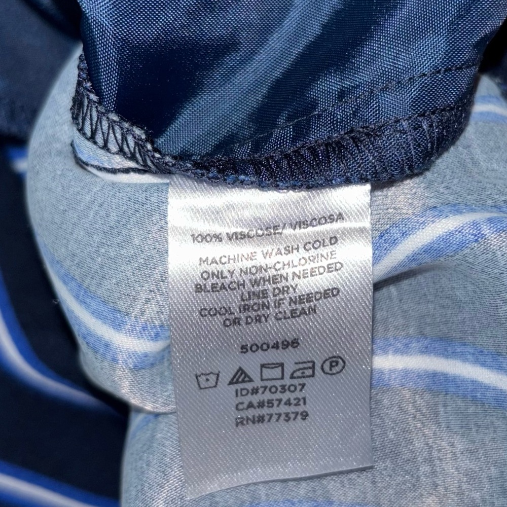 Ann Taylor Blue and White Striped Wide Leg Pants Size Small NWT - Picture 4 of 5